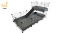 C&C Klatka modułowa 4x2 + Loft 2x1+ szara rampa