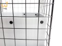 C&C Klatka modułowa 5x2 świnka królik jeż czarna, 180 x 75 x 37 cm