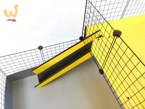 C&C Piętrowa klatka modułowa dla świnki morskiej, królika, jeża 145x75 cm - czarna C&C Piętrowa klatka modułowa dla świnki morskiej, królika, jeża 145x75 cm - czarna