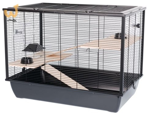INTER-ZOO Hugo + Wood czarny 780x480x580 INTER-ZOO Hugo + Wood czarny 780x480x580