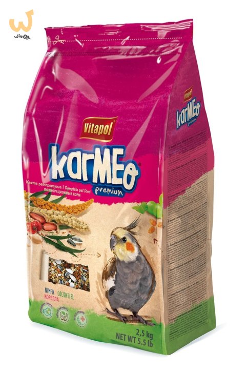 Karmeo Premium karma pełnoporcjowa dla nimfy, 2,5 kg Karmeo Premium karma pełnoporcjowa dla nimfy, 2,5 kg