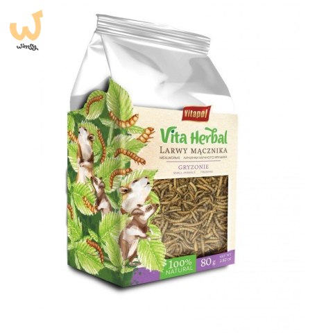 Vita Herbal dla gryzoni, larwy mącznika, 80 g Vita Herbal dla gryzoni, larwy mącznika, 80 g
