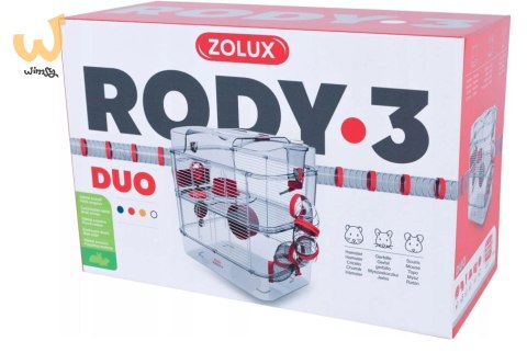 ZOLUX Klatka Dla GRYZONI Myszy Chomika RODY DUO kol. czerwony ZOLUX Klatka Dla GRYZONI Myszy Chomika RODY DUO kol. czerwony