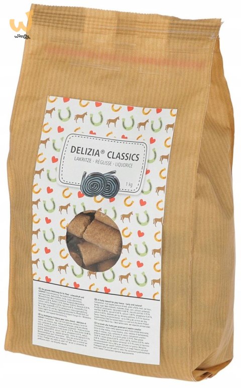 KERBL Smakołyki dla konia Delizia Classic, lukrecja, 1 kg KERBL Smakołyki dla konia Delizia Classic, lukrecja, 1 kg