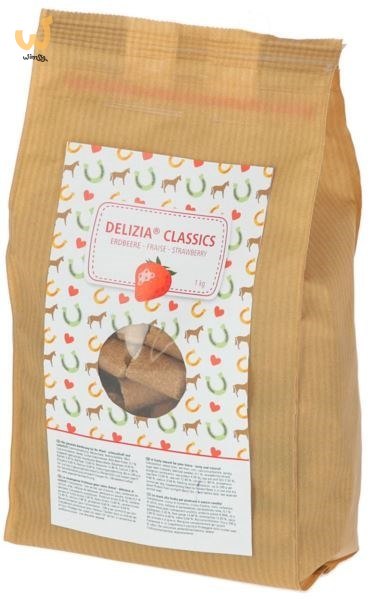 KERBL Smakołyki dla konia Delizia Classic, truskawka, 1 kg KERBL Smakołyki dla konia Delizia Classic, truskawka, 1 kg