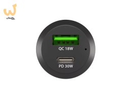 NATEC ŁADOWARKA SAMOCHODOWA CONEY 1X USB 1X USB-C PD 3.0 48W QC3.0 NUC-1980