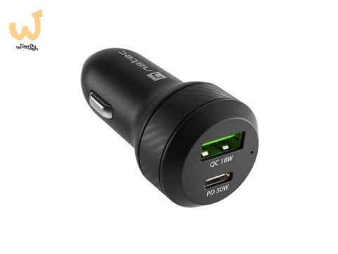 NATEC ŁADOWARKA SAMOCHODOWA CONEY 1X USB 1X USB-C PD 3.0 48W QC3.0 NUC-1980 NATEC ŁADOWARKA SAMOCHODOWA CONEY 1X USB 1X USB-C PD 3.0 48W QC3.0 NUC-1980