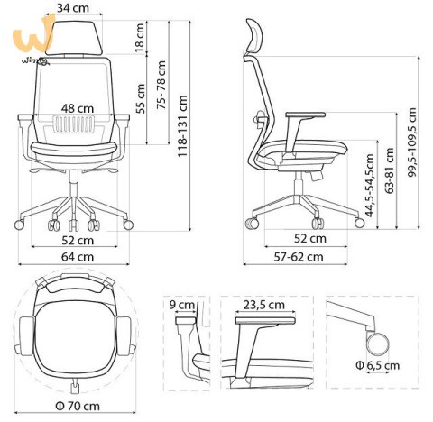 Ergonomiczny fotel biurowy SPECTRUM czarny Ergonomiczny fotel biurowy SPECTRUM czarny