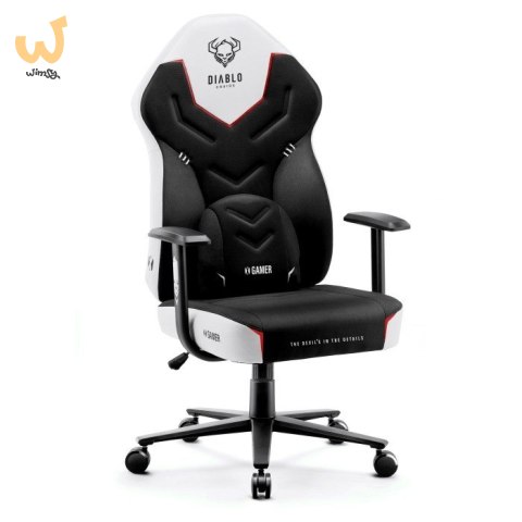 Fotel gamingowy DIABLO X-GAMER fotel czarno-biały Fotel gamingowy DIABLO X-GAMER fotel czarno-biały