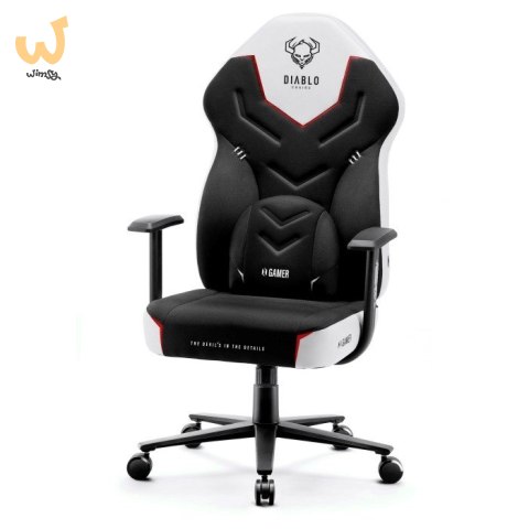 Fotel gamingowy DIABLO X-GAMER fotel czarno-biały Fotel gamingowy DIABLO X-GAMER fotel czarno-biały