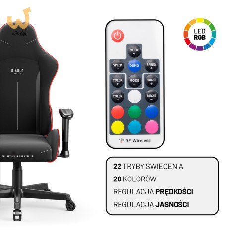 Fotel gamingowy DIABLO X-ST4RTER fotel czarny LED Fotel gamingowy DIABLO X-ST4RTER fotel czarny LED