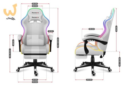 Fotel gamingowy Huzaro Force 4.7 RGB White Fotel gamingowy Huzaro Force 4.7 RGB White