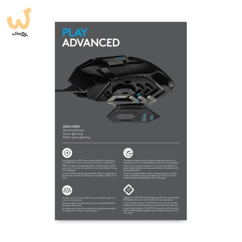 Mysz Logitech G502 Gaming HERO EU 910-005471 (optyczna; 16000 DPI; kolor czarny) Mysz Logitech G502 Gaming HERO EU 910-005471 (optyczna; 16000 DPI; kolor czarny)