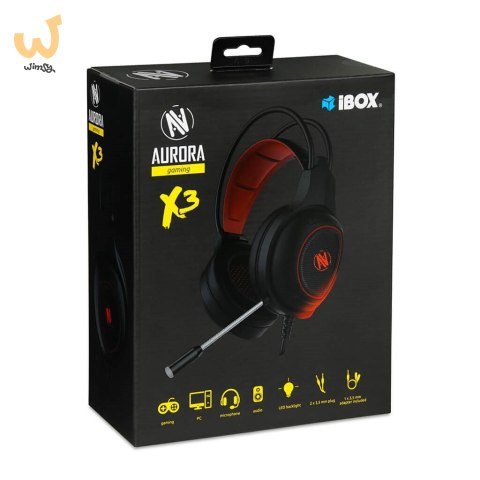 SŁUCHAWKI Z MIKROFONEM I-BOX X3 GAMING, LED SŁUCHAWKI Z MIKROFONEM I-BOX X3 GAMING, LED