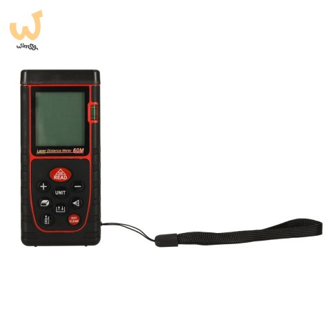 Dalmierz laserowy miernik odległości cyfrowy wodoodporny IP54 3mm/60m pokrowiec zasilanie bateryjne KAFUWELL Dalmierz laserowy miernik odległości cyfrowy wodoodporny IP54 3mm/60m pokrowiec zasilanie bateryjne KAFUWELL