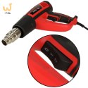 KAFUWELL Opalarka elektryczna z regulacja tempratury 0-600 st. C przepływ powietrza 300-500 l/min + 4 wymienne końcówki 1850W