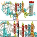Klocki magnetyczne magnetic sticks marble tor kulkowy z dźwiękiem muzyką grający 118 elementów