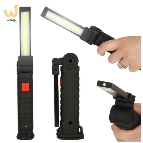Lampa warsztatowa latarka USB 5 trybów magnes hak akumulator 1200 mAh 200 lm KAFUWELL Lampa warsztatowa latarka USB 5 trybów magnes hak akumulator 1200 mAh 200 lm KAFUWELL
