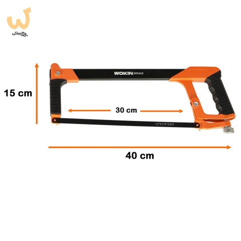 Piła ręczna brzeszczot do metalu kabłąkowa aluminiowy uchwyt regulacja ostrza 300 mm WOKIN Piła ręczna brzeszczot do metalu kabłąkowa aluminiowy uchwyt regulacja ostrza 300 mm WOKIN