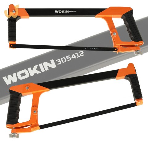 Piła ręczna brzeszczot do metalu kabłąkowa aluminiowy uchwyt regulacja ostrza 300 mm WOKIN Piła ręczna brzeszczot do metalu kabłąkowa aluminiowy uchwyt regulacja ostrza 300 mm WOKIN