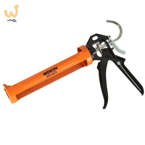 Pistolet wyciskacz do silikonu akrylu kleju kartuszy mas obrotowy korpus 360 255mm WOKIN Pistolet wyciskacz do silikonu akrylu kleju kartuszy mas obrotowy korpus 360 255mm WOKIN
