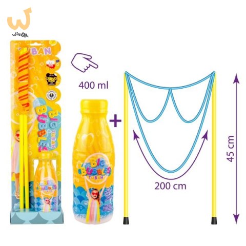 TUBAN Sznurek do baniek mydlanych okulary bańki mydlane + płyn 400ml TUBAN Sznurek do baniek mydlanych okulary bańki mydlane + płyn 400ml
