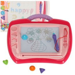Tablica magnetyczna tablet do rysowania znikopis stempelki różowy XL