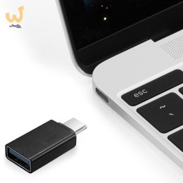 Adapter GEMBIRD A-USB2-CMAF-01 (USB typu C M - USB 2.0 F; kolor czarny)