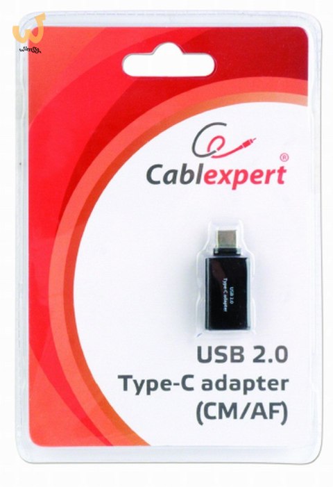 Adapter GEMBIRD A-USB2-CMAF-01 (USB typu C M - USB 2.0 F; kolor czarny) Adapter GEMBIRD A-USB2-CMAF-01 (USB typu C M - USB 2.0 F; kolor czarny)