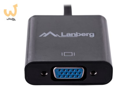 Adapter Lanberg AD-0017-BK (HDMI M - D-Sub (VGA) F; 0,20m; kolor czarny) Adapter Lanberg AD-0017-BK (HDMI M - D-Sub (VGA) F; 0,20m; kolor czarny)