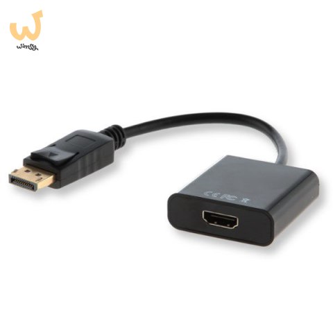 Adapter SAVIO cl-55 (HDMI F - DisplayPort M; 0,10m; kolor czarny) Adapter SAVIO cl-55 (HDMI F - DisplayPort M; 0,10m; kolor czarny)
