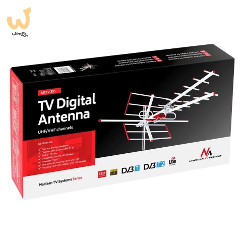 Antena kierunkowa zewnętrzna Maclean MCTV-855 (pasywna; 14 dB; Typ F) Antena kierunkowa zewnętrzna Maclean MCTV-855 (pasywna; 14 dB; Typ F)