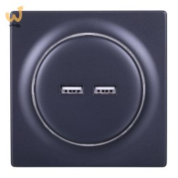 FIBARO Gniazdo USB Walli N USB Outlet antracyt