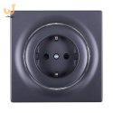 FIBARO Walli Gniazdko N Outlet type F antracyt FGWSONF-011-8