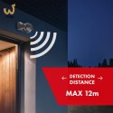 MACLEAN CZUJNIK RUCHU PIR, PODCZERWIEŃ, IP44, SZARY, ZASIĘG 12M, MAX. OBCIĄŻENIE 800/1200W MCE358 GR