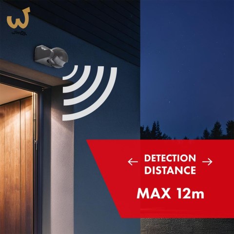 MACLEAN CZUJNIK RUCHU PIR, PODCZERWIEŃ, IP44, SZARY, ZASIĘG 12M, MAX. OBCIĄŻENIE 800/1200W MCE358 GR MACLEAN CZUJNIK RUCHU PIR, PODCZERWIEŃ, IP44, SZARY, ZASIĘG 12M, MAX. OBCIĄŻENIE 800/1200W MCE358 GR
