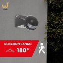 MACLEAN CZUJNIK RUCHU PIR, PODCZERWIEŃ, IP44, SZARY, ZASIĘG 12M, MAX. OBCIĄŻENIE 800/1200W MCE358 GR