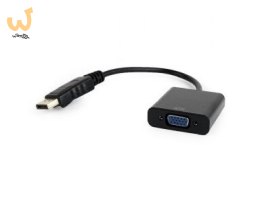 Adapter GEMBIRD A-DPM-VGAF-02 (DisplayPort M - D-Sub (VGA) F; 0,15m; kolor czarny)