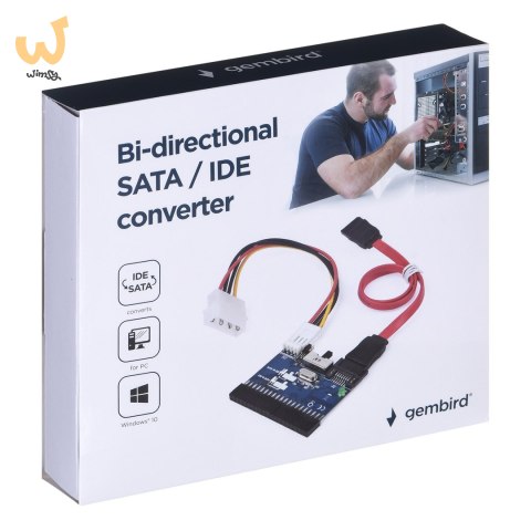 Adapter GEMBIRD SATA-IDE-2 (SATA M - IDE F; 0,30m; kolor czarny) Adapter GEMBIRD SATA-IDE-2 (SATA M - IDE F; 0,30m; kolor czarny)