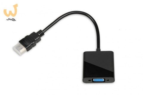 Adapter IBOX IAHV01 (HDMI M - D-Sub (VGA) F; 1m; kolor czarny) Adapter IBOX IAHV01 (HDMI M - D-Sub (VGA) F; 1m; kolor czarny)