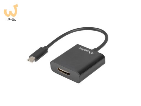 Adapter Lanberg AD-UC-HD-01 (USB typu C M - HDMI F; 0,15m; kolor czarny) Adapter Lanberg AD-UC-HD-01 (USB typu C M - HDMI F; 0,15m; kolor czarny)