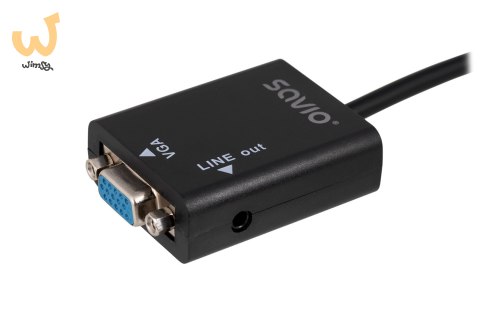Adapter SAVIO cl-23 (HDMI M - D-Sub (VGA) F; 0,20m; kolor czarny) Adapter SAVIO cl-23 (HDMI M - D-Sub (VGA) F; 0,20m; kolor czarny)