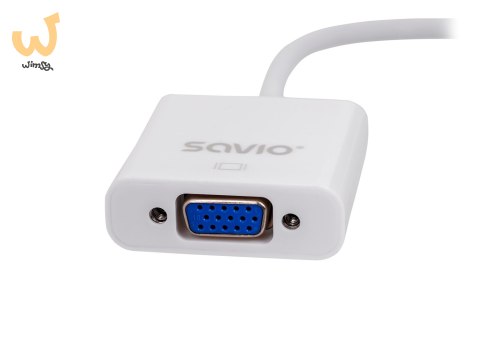 Adapter SAVIO cl-27 (HDMI M - D-Sub (VGA) F; 0,10m; kolor biały) Adapter SAVIO cl-27 (HDMI M - D-Sub (VGA) F; 0,10m; kolor biały)