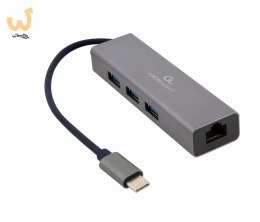 GEMBIRD ADAPTER USB-C -> LAN RJ-45 1GB NA KABLU HUB 3X USB 3.1