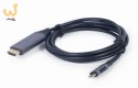 GEMBIRD ADAPTER USB TYP-C DO HDMI NA KABLU, 1.8M, 4K, KOLOR SZARY