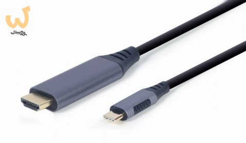 GEMBIRD ADAPTER USB TYP-C DO HDMI NA KABLU, 1.8M, 4K, KOLOR SZARY GEMBIRD ADAPTER USB TYP-C DO HDMI NA KABLU, 1.8M, 4K, KOLOR SZARY