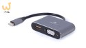 GEMBIRD ADAPTER USB TYPU C NA HDMI + VGA NA KABLU SZARY