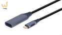 GEMBIRD ADAPTER Z USB TYPE-C DO DISPLAYPORT NA KABLU SZARY