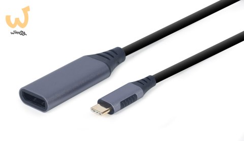 GEMBIRD ADAPTER Z USB TYPE-C DO DISPLAYPORT NA KABLU SZARY GEMBIRD ADAPTER Z USB TYPE-C DO DISPLAYPORT NA KABLU SZARY
