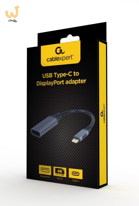 GEMBIRD ADAPTER Z USB TYPE-C DO DISPLAYPORT NA KABLU SZARY GEMBIRD ADAPTER Z USB TYPE-C DO DISPLAYPORT NA KABLU SZARY